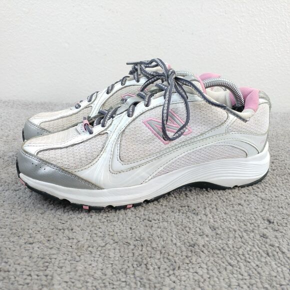 New Balance 496 Womens Size 6.5 D WIDE Running Shoes Walking Sneakers White Pink - Picture 1 of 13